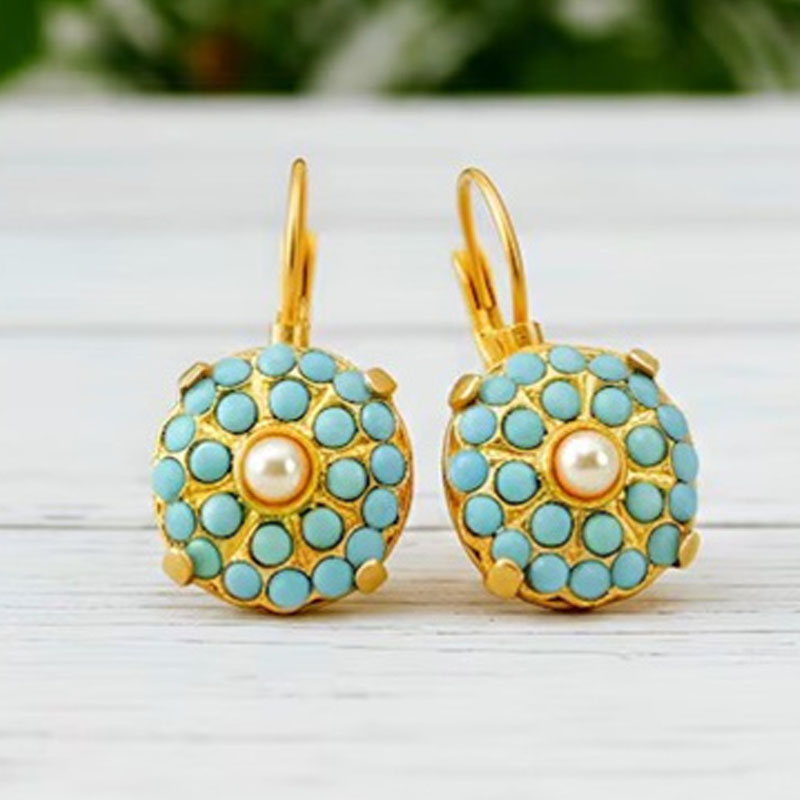 Ethnic Fashion Wear For Women - Orecchini Pendenti Vintage con Perle Imitate