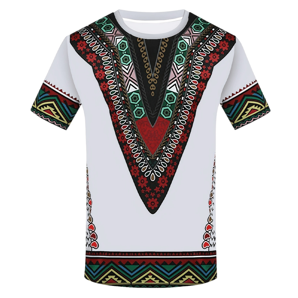 Dashiki Shirt Men - T-shirt da uomo con stampa tribale
