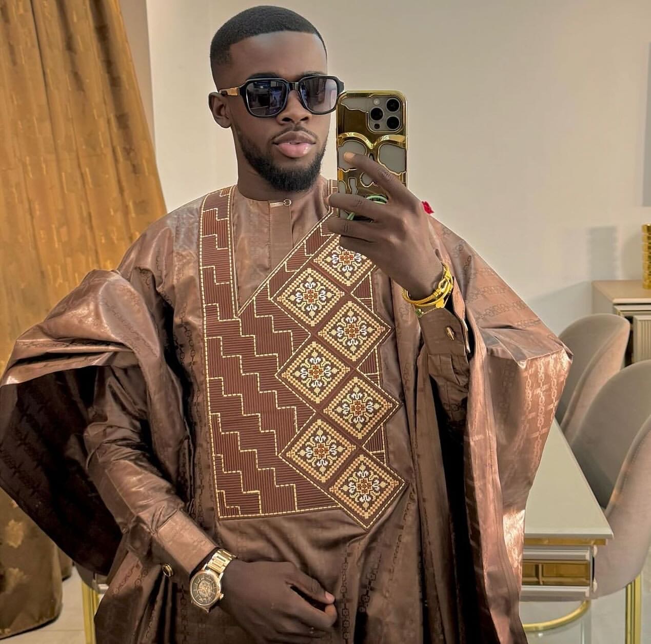Dashiki Shirt Men - Abbigliamento africano per uomo tradizionale Bazin