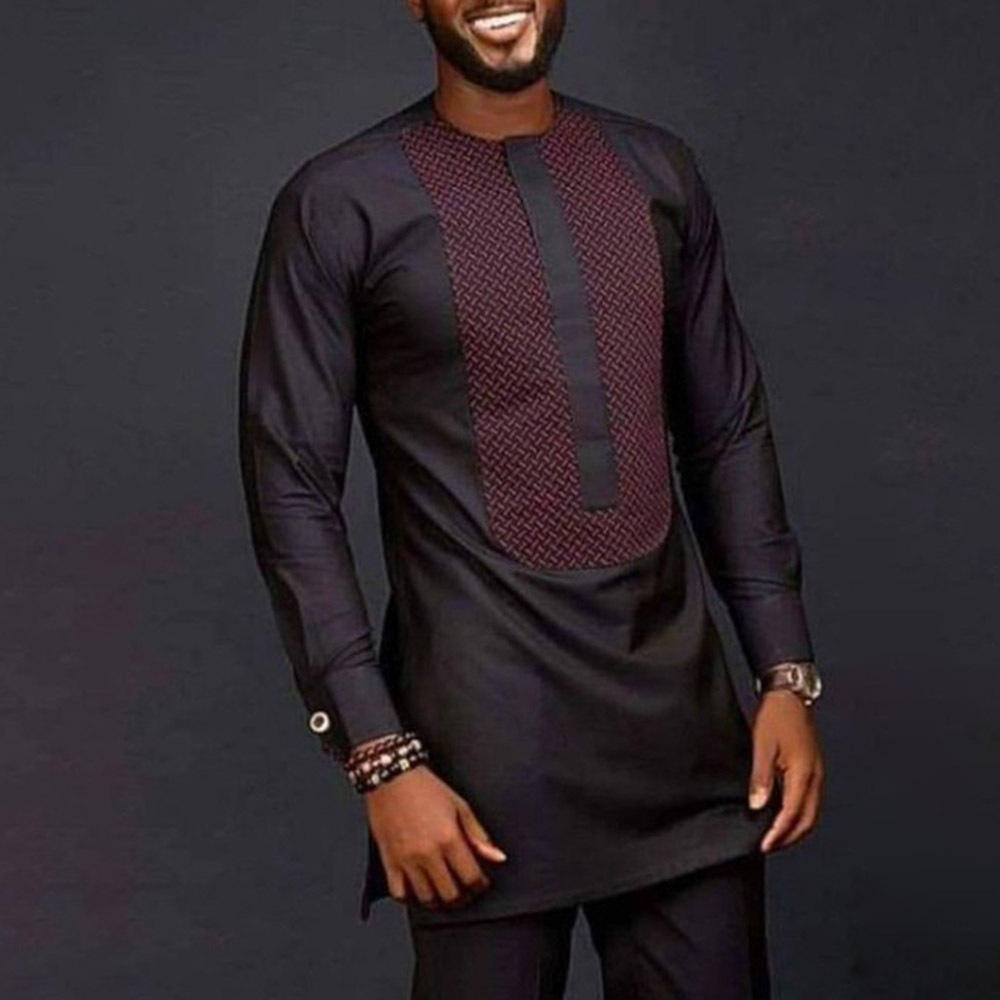 Dashiki Shirt Men - Camicie da uomo camicia Casual semplice