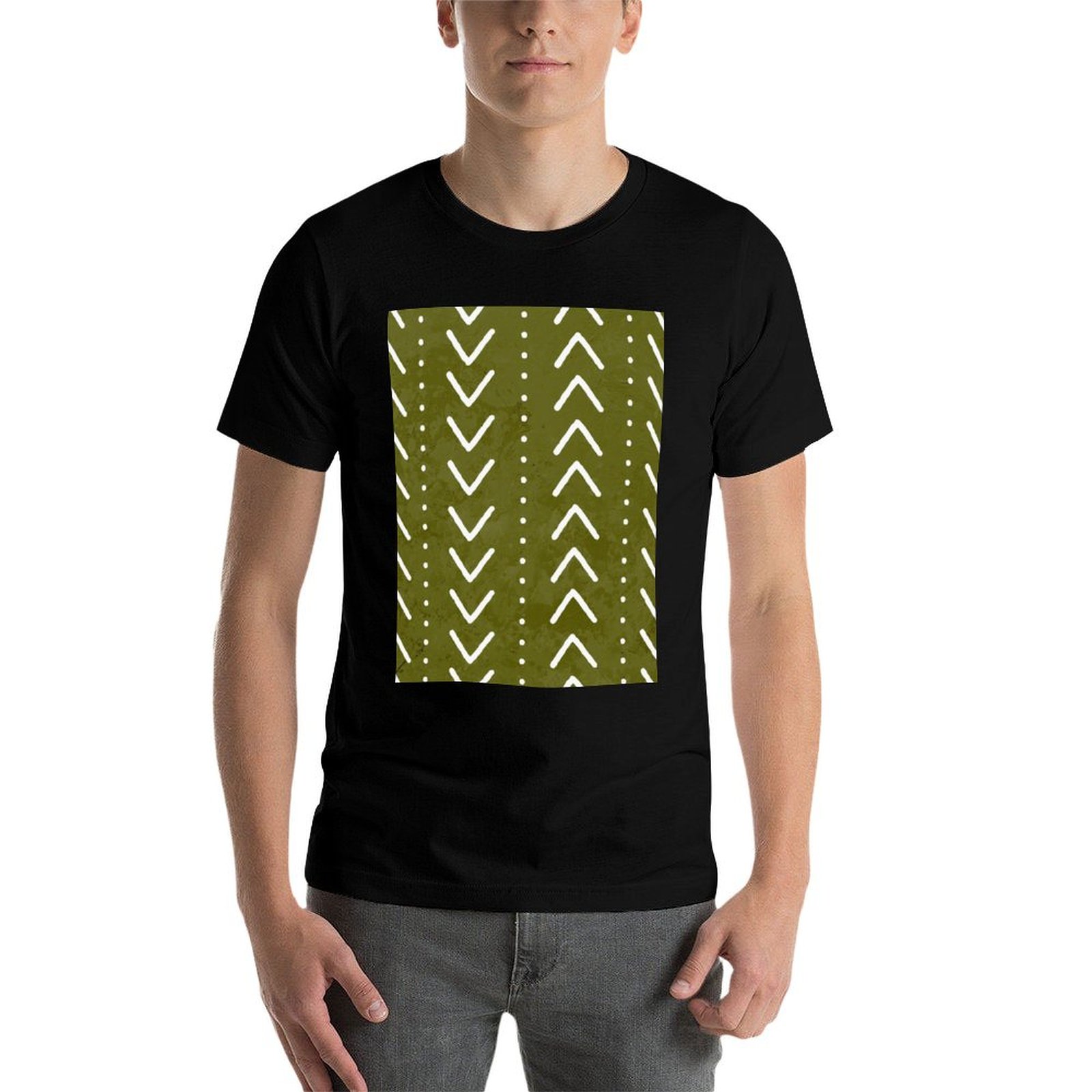 T-shirt verde oliva con motivo - Mudcloth Print Top recensione e prezzo